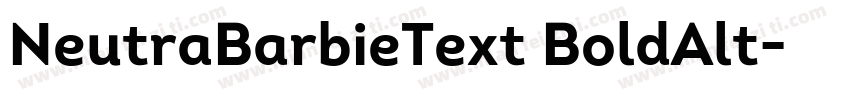 NeutraBarbieText BoldAlt字体转换